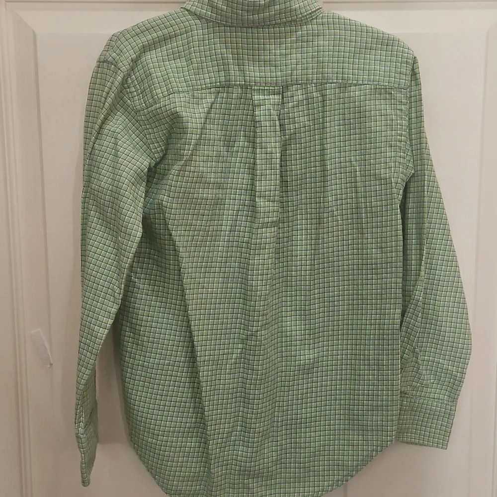 Ralph Lauren Green Checkered Button Down Boys Sz Sm